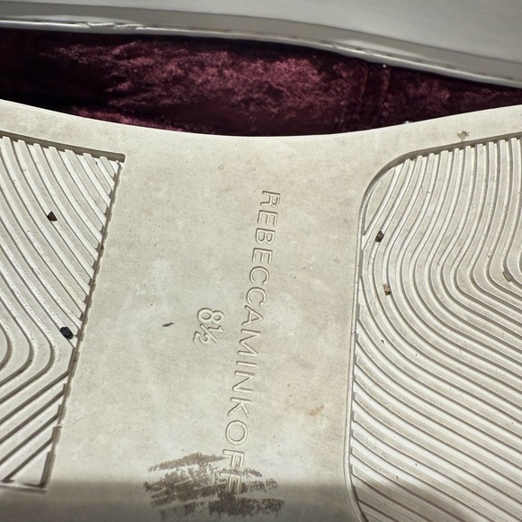 Rebecca Minkoff Burgundy Velvet Loafers - Picture 10 of 11